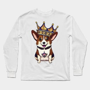 Royal Corgi Artwork Long Sleeve T-Shirt